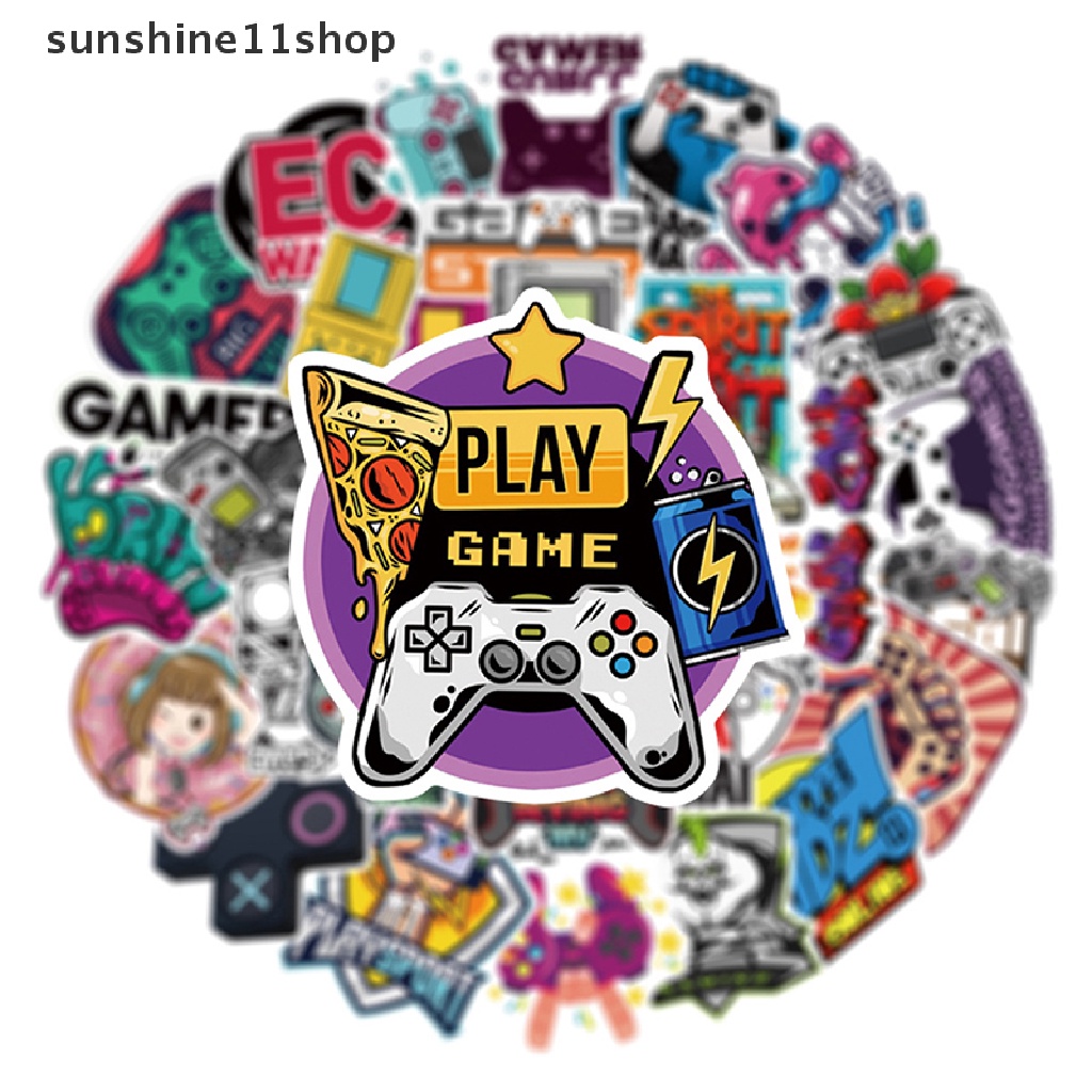 Sho 50pcs Keren Vintage Video Game Stiker Decal Skateboard Laptop Telepon Sepeda Mobil Lucu Tahan Air Stiker Mainan Anak N