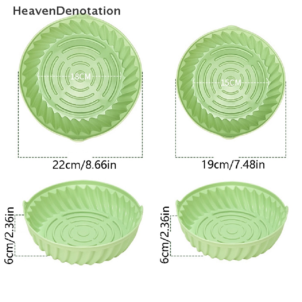 [HeavenDenotation] 1pc 19/22CM Putaran Replacemen Air Fryers Oven Baking Tray Keranjang Panci Silikon HDV