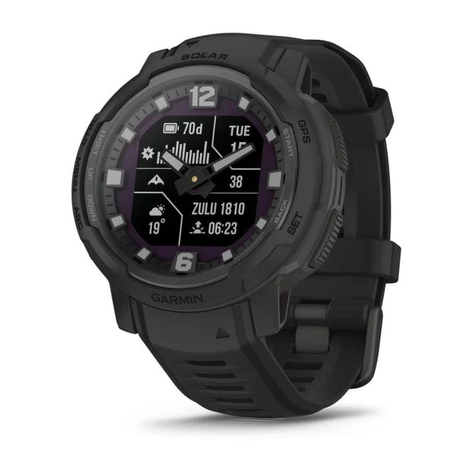 Garmin Instinct Crossover Solar Tactical Black Garansi TAM 2 Tahun