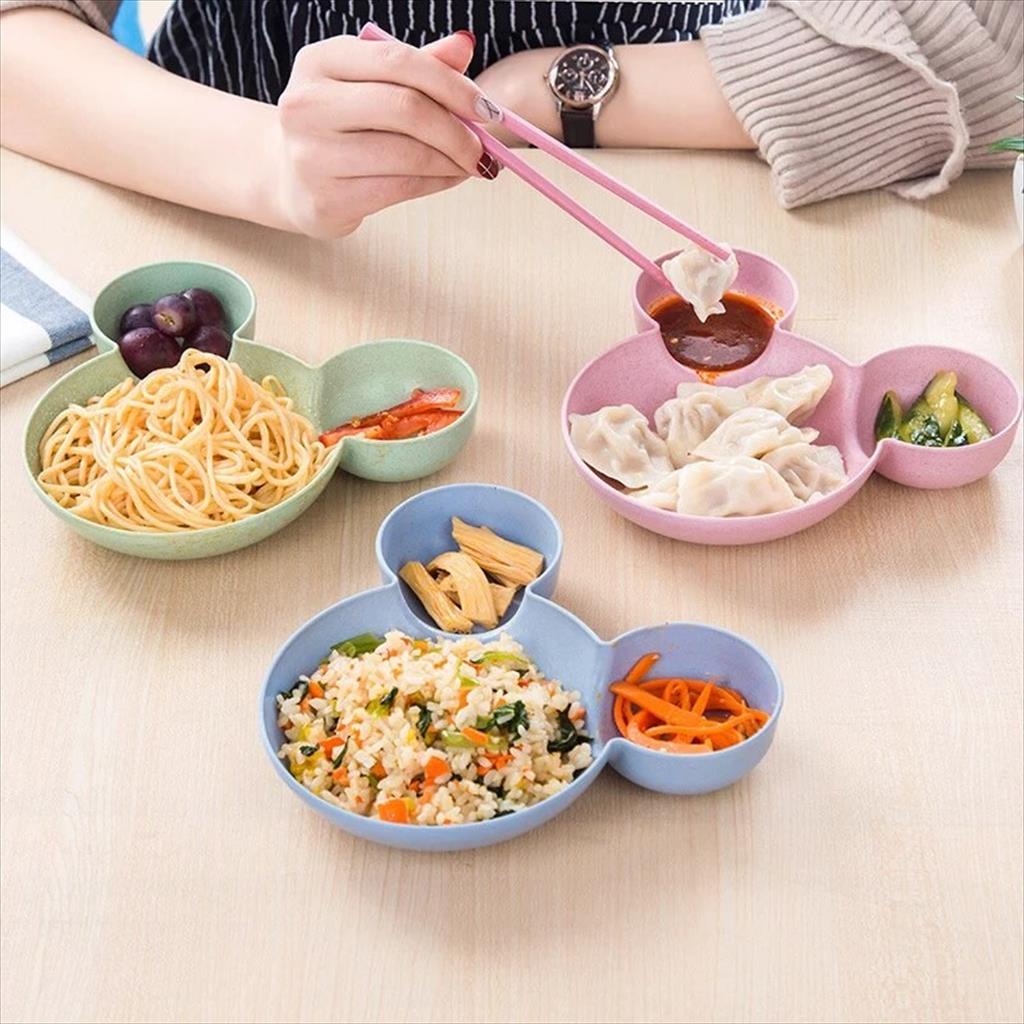 OTS 1.021 - Mangkuk Makan Anak Bentuk Karakter Mickey Wadah Tatakan Snack Buah Sayur Anti Pecah Feeding Bowl For Kids