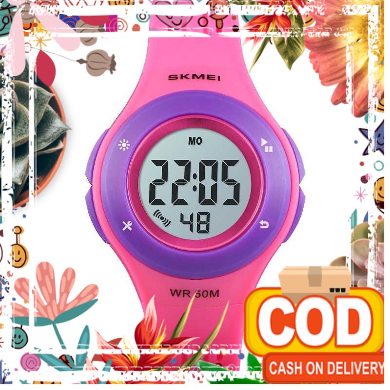 SKMEI Kids Jam Tangan Sporty Anak  1455 Aneka warna Hitam Merah Biru Hijau kuning Titanium Gray Silv