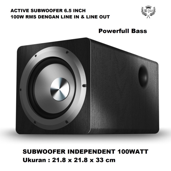 SBJ ACTIVE SUBWOOFER 6.5 INCH 100W RMS UTK EDIFIER SUB OUT LINE OUT ORIGINAL