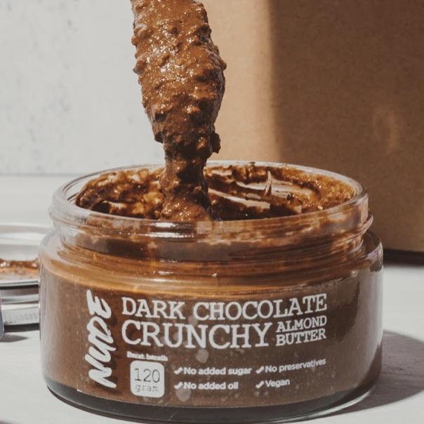 

➺ NUDE x Andrea - Dark Chocolate Crunchy Almond Butter 200g | Gluten Free, Vegan, Keto Friendly ♩