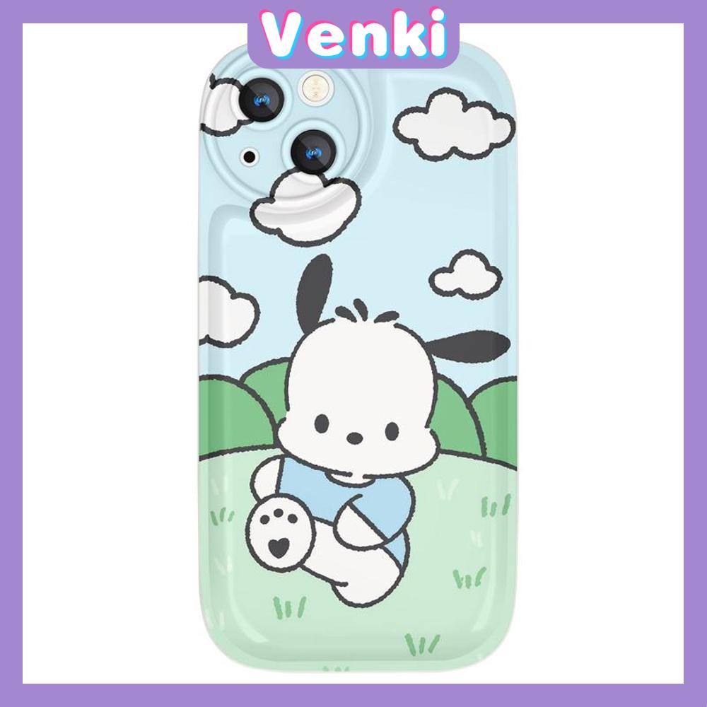 Case For iPhone 11 Soft TPU Air Cushion Case Glossy Cute Cartoon Sports Puppy Airbag Shockproof Camera Protection Compatible for iPhone 14 13 12 11 Pro Max 7 8 Plus