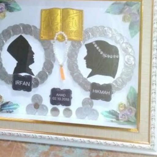 ♙ Frame bingkai 3D mahar uang uk. 40x60cm ✤