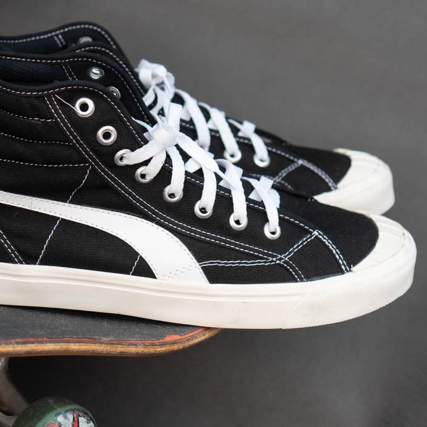 ✦ PAULMAY Sepatu Pria  Canvas Shoes High Black ➺