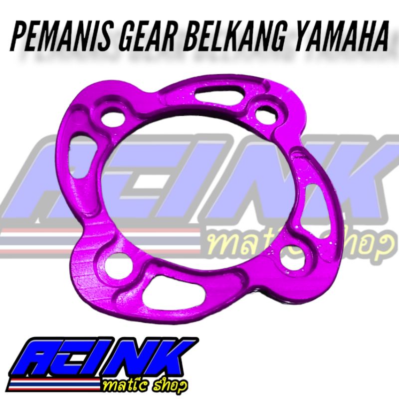 Pemanis cover gear belakang yamaha cnc almunium pnp