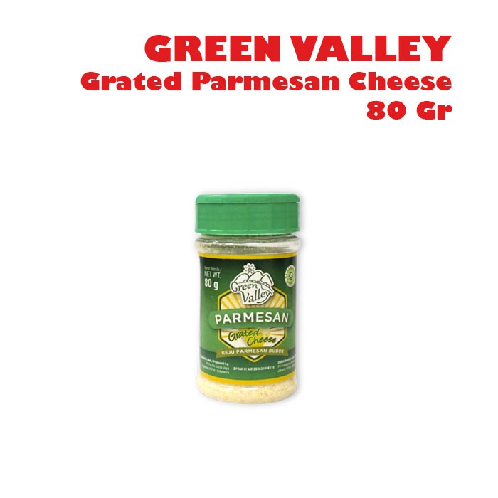 GREEN VALLEY Grated Parmesan Cheese 80 Gr / Keju Parmesan 80gr