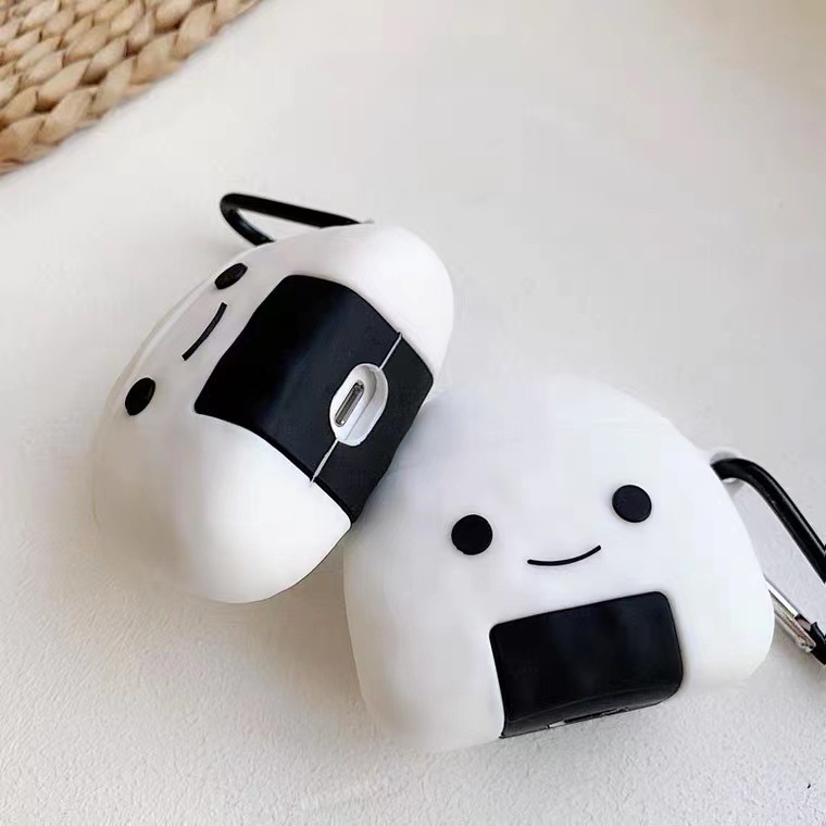 3d Lucu Kartun Nasi Bola Gimbap Bluetooth Earphone Case Cover Untuk Airpods1 2 PRO I12 I13 inpods 12 13 PRO TWS Headphone Pelindung Silikon Lembut