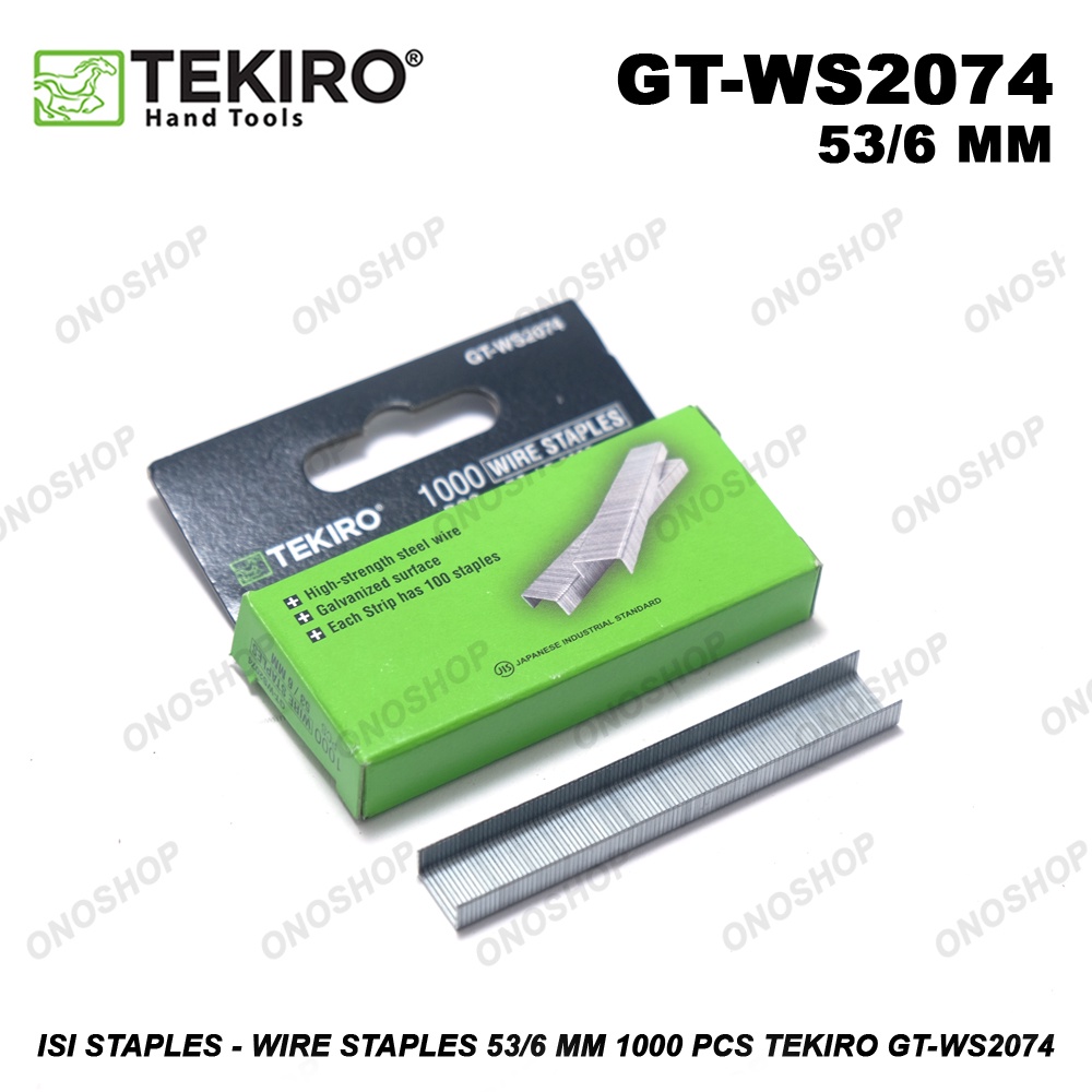 

Isi Staples - Wire Staples 53/6 mm 1000 Pcs Tekiro GT-WS2074