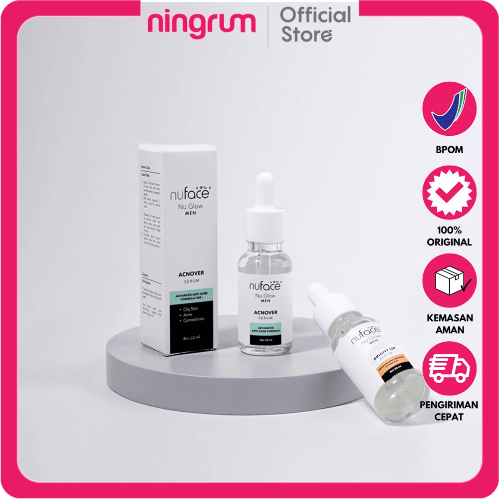 Ningrum - NUFACE Nu Glow Men Face Serum 20 mL Bright Up | Acne Over Serum || 8517