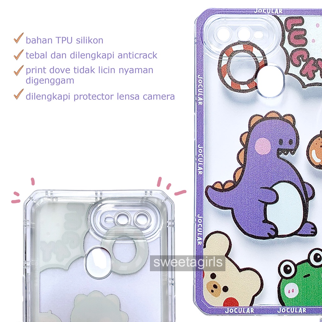 Softcase Transparan Korean Cute untuk  Oppo A5s - A12 - A7 - A11K ( Sama ) - Sweetacase.id - Casing Lucu - Kesing Cewek - Casing Lembut - Case Bening - Lucu - Gemoy