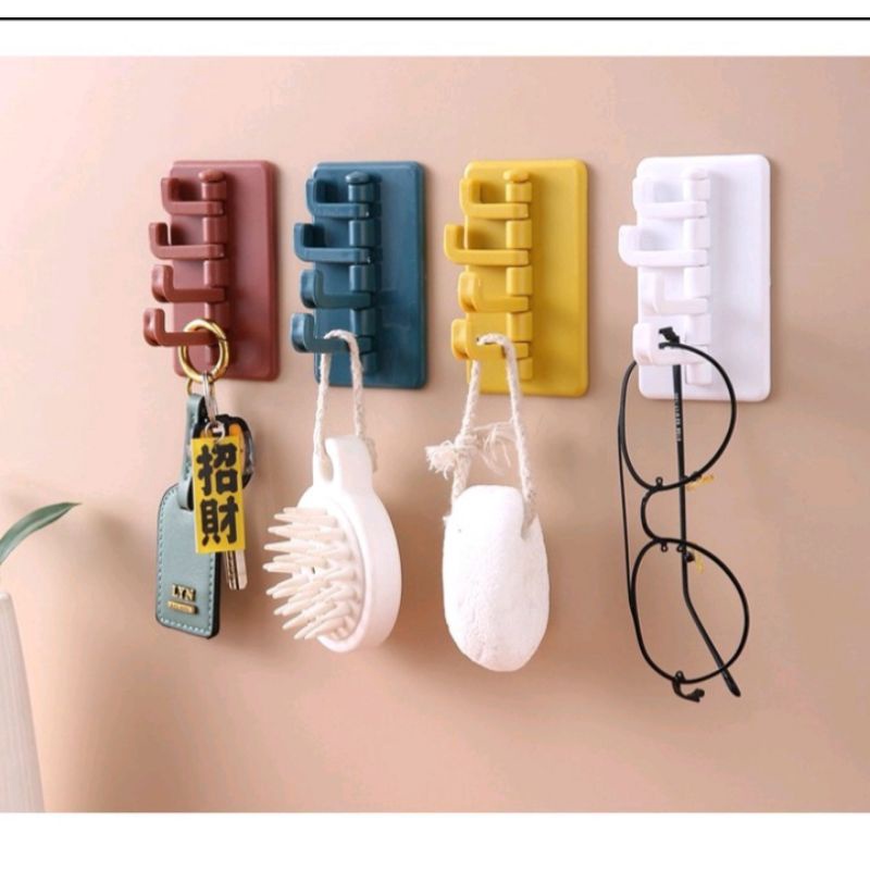 Hook Gantungan Tempel 4in1