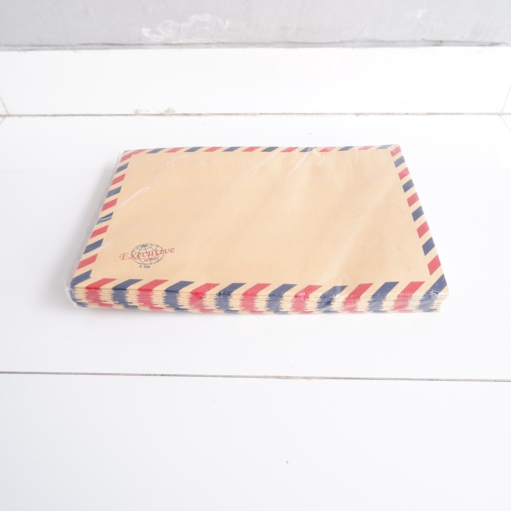 

Amplop Coklat 308 Airmail/ Air Mail Tanpa Tali Executive 19,5x27,5cm - 1 Pack Isi 10 Lembar