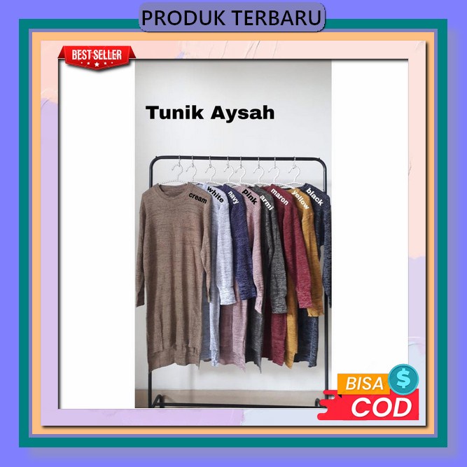 [May] Isma Tunik / Atasan Muslim Wanita Combi Katun Kotak Premium / Fashion Baju Remaja Ootd Style T