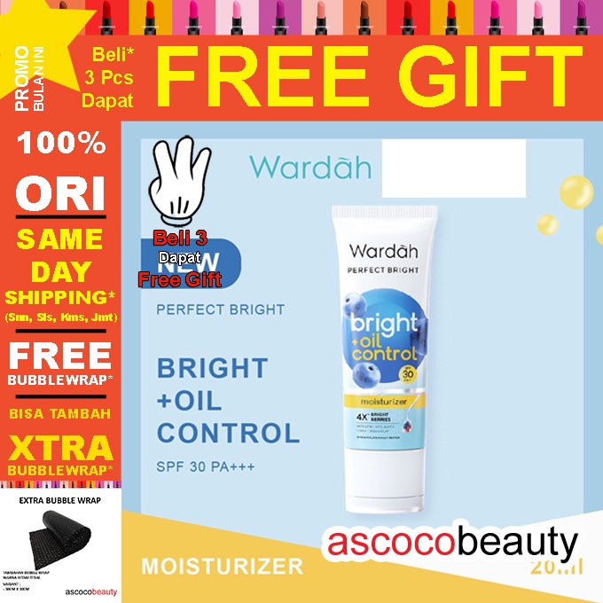 Wardah PERFECT BRIGHT Series | Creamy Foam Brightening Oil Control Smooth Glow Moisturizer SPF30 ✰ ascocobeauty ✰