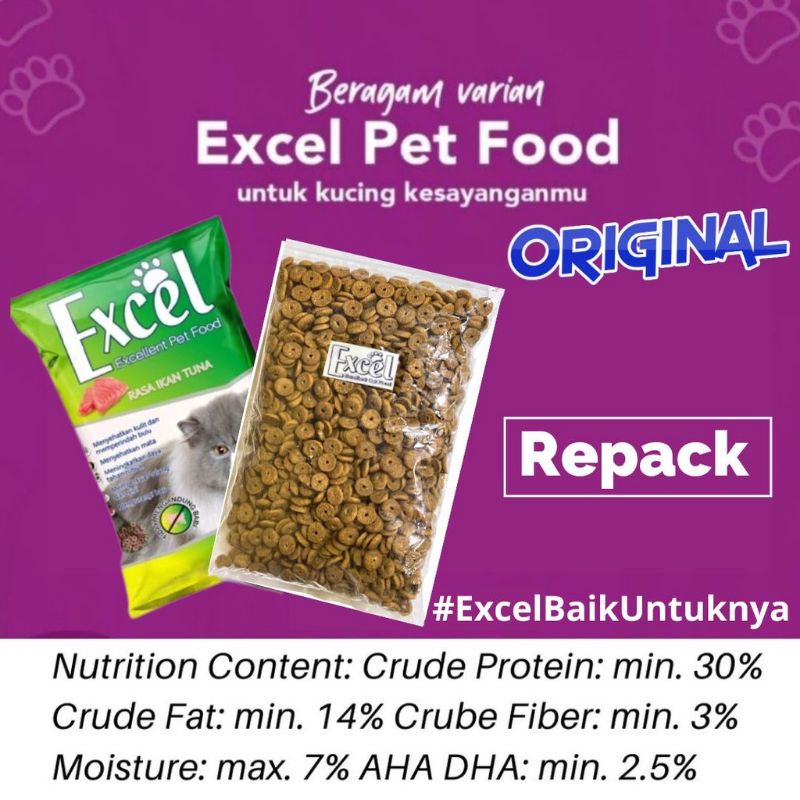 sentrat kucing makanan kucing excel 400gram