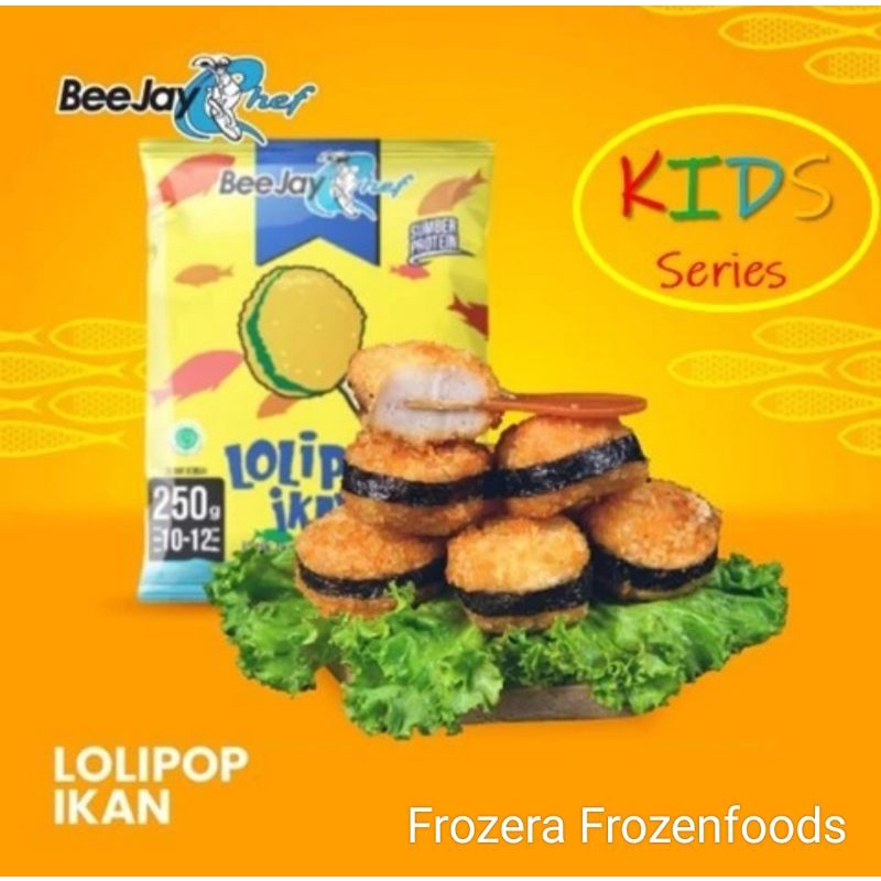 

[DIJAMIN FRESH] BEEJAY Nugget Ikan berbentuk Lolipop 250gr / Frozenfoods Murah