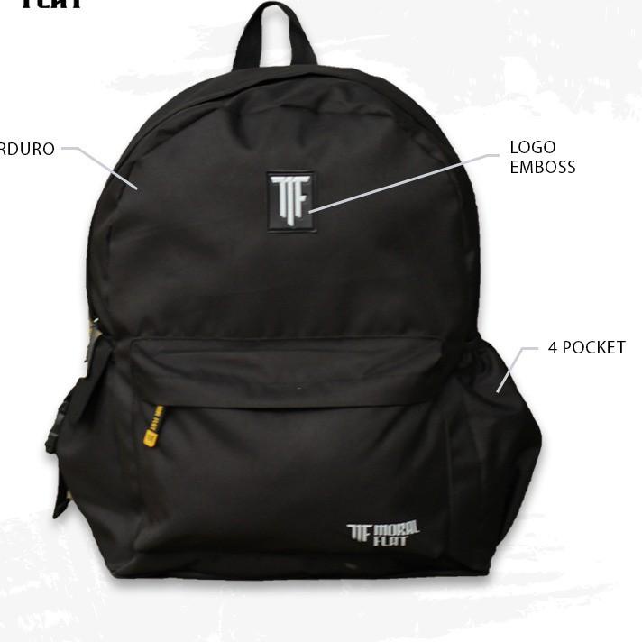 ☝ Moral Flat-Tas Ransel-Backpack-Black Series-MF ❆