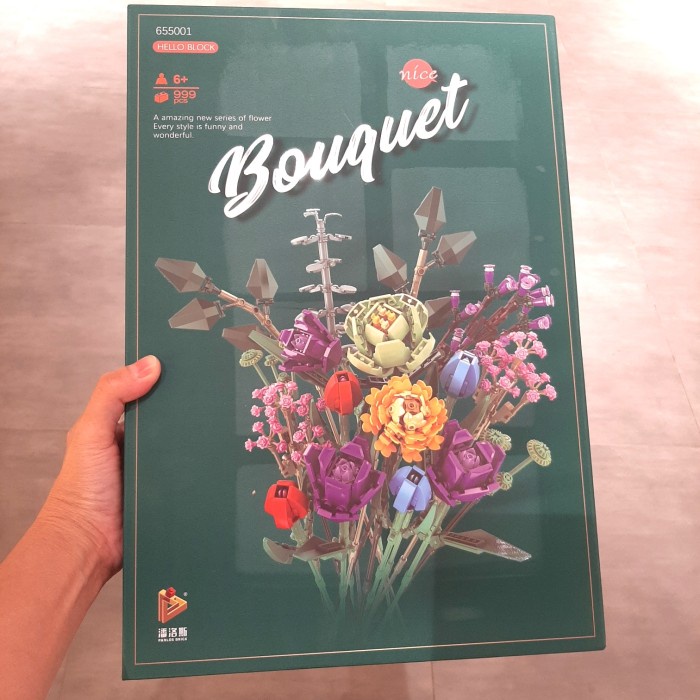 Terlaris Lego Flower Bouquet / Mainan Building Blocks Buket Bunga