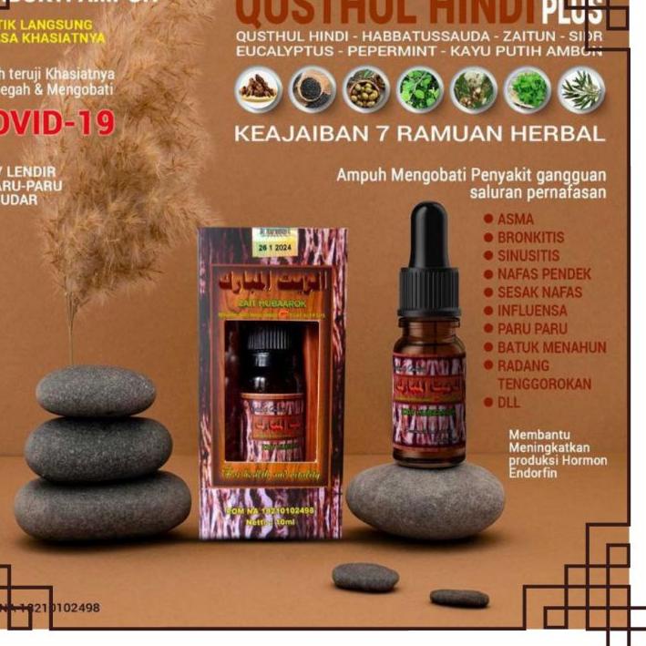 

☎ Minyak Esensial Zait Mubaarok | Qusthul Hindi Plus | Original ◊