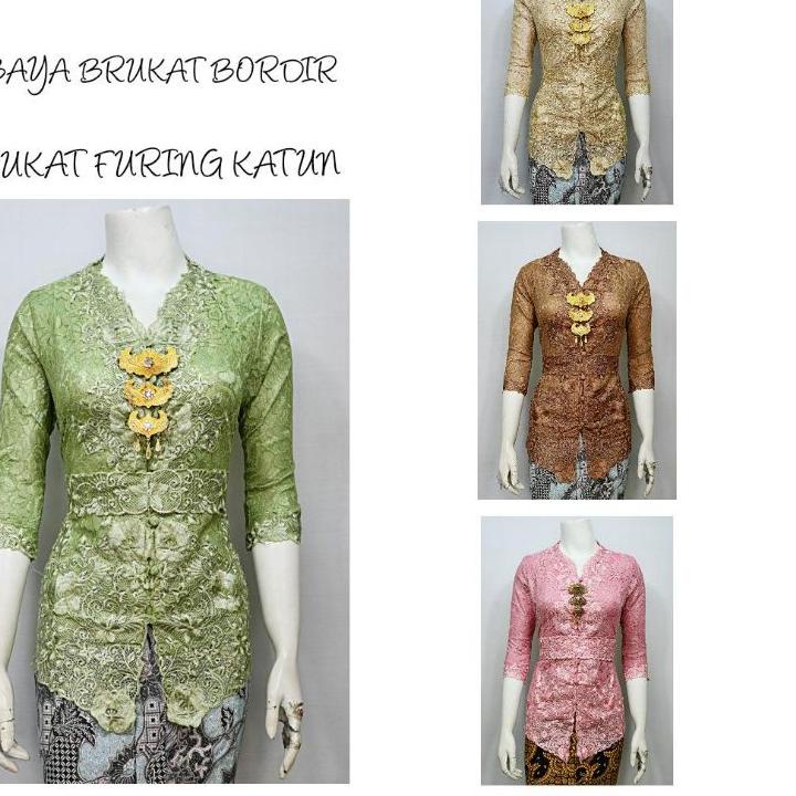 ❇ Indah ABAYA KEBAYA BRUKAT BORDIR ENCIM MODERN LENGAN 7/8 Furing Katun KEBAYA WISUDA KEBAYA KATUN K