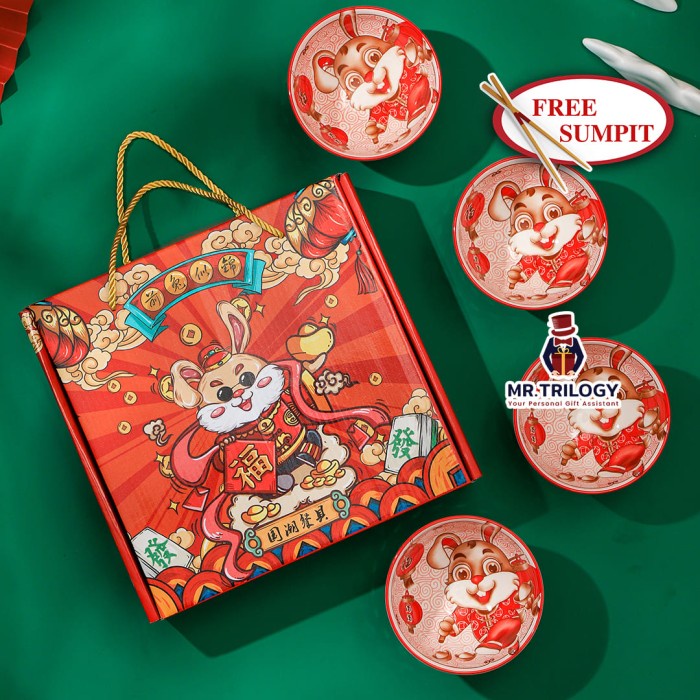 

Hampers Mangkok Imlek Kelinci Valentine Souvenir Pernikahan Lebaran - Kelinci 4pcs