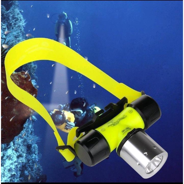 Paket Lengkap Senter Kepala Selam XQ-109 / Senter Diving - Senter Selam