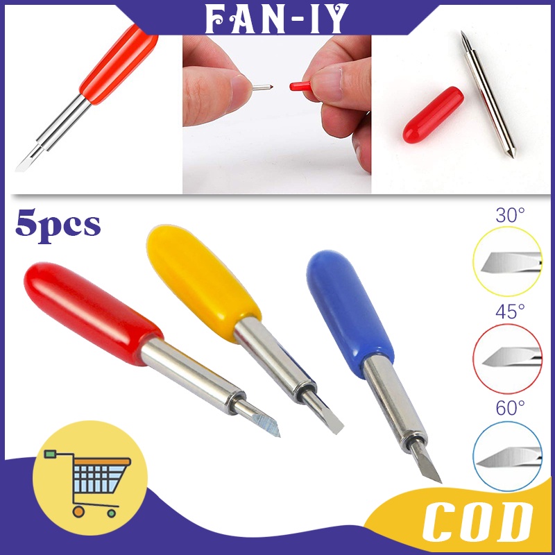 

5Pcs Alat Cutting Sticker / Jarum Mesin Cutting / Roland Vinyl Blade 30/45/60 Derajat