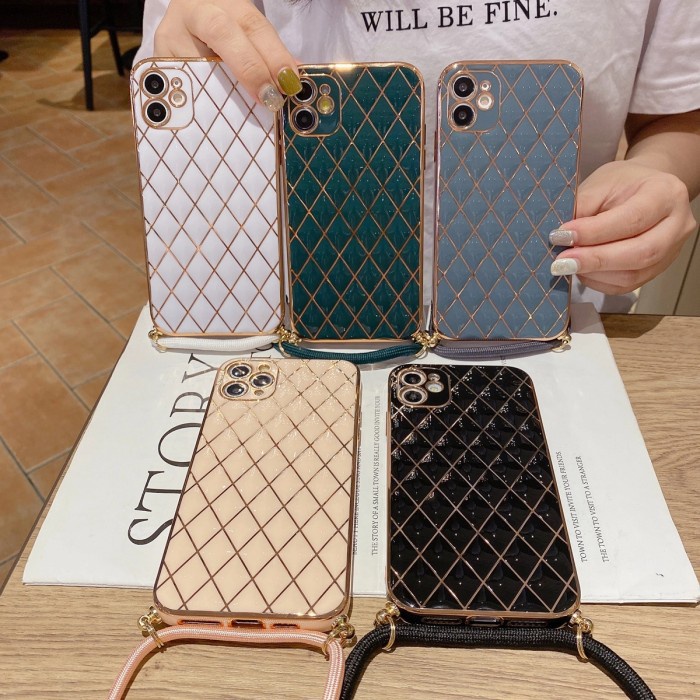

Terlaris Plating Case Tali Sling Iphone 8 Xr Xs 11 12 13 Pro Max Casing Nagita