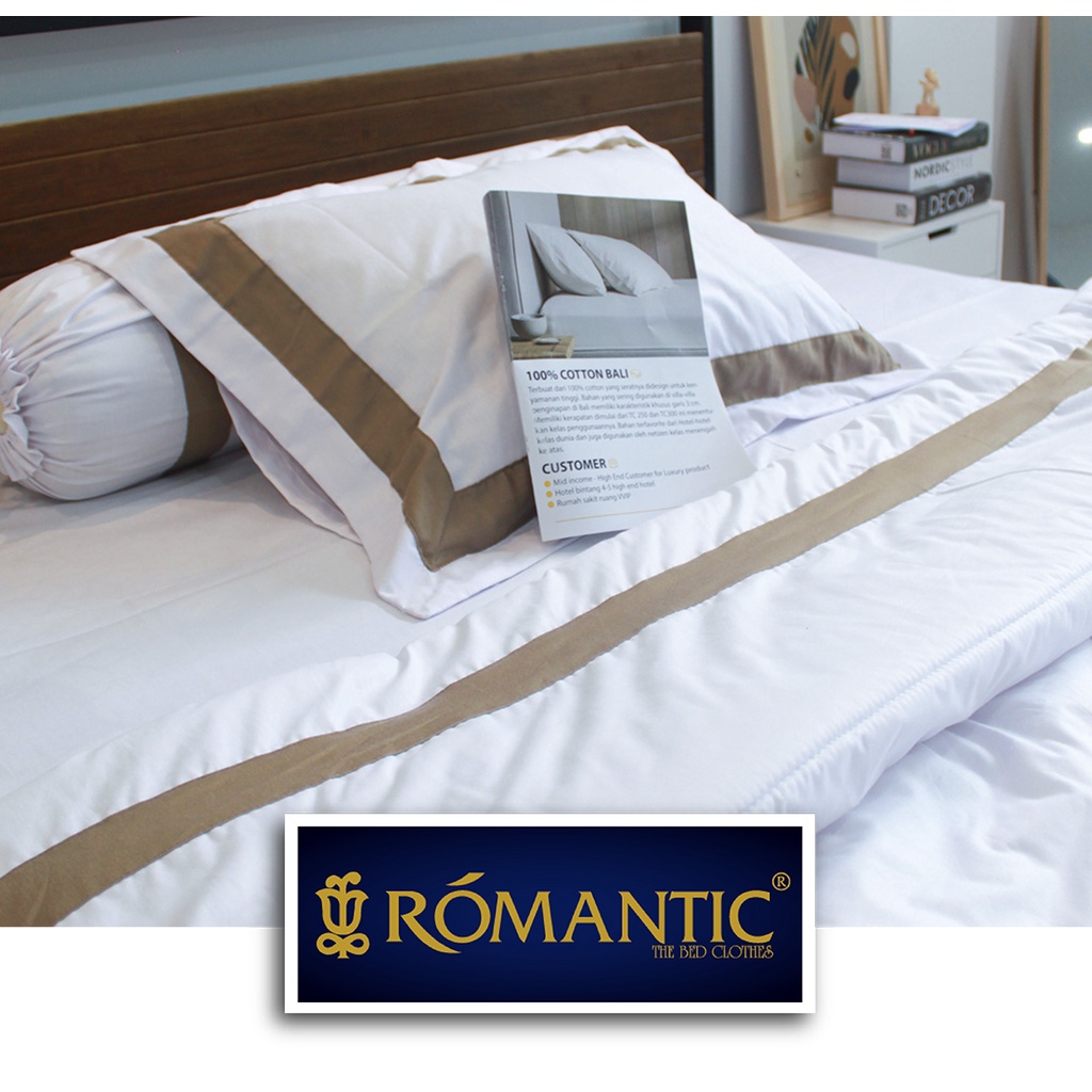 Bedcover Klasik Eropa by Romantic Luxury dengan stripe katun