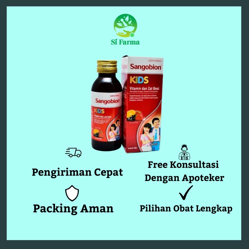 Sangobion Syrup Kids 60 ml/Suplementasi Zat Besi & Asam Folat di Masa Pertumbuhan ANak