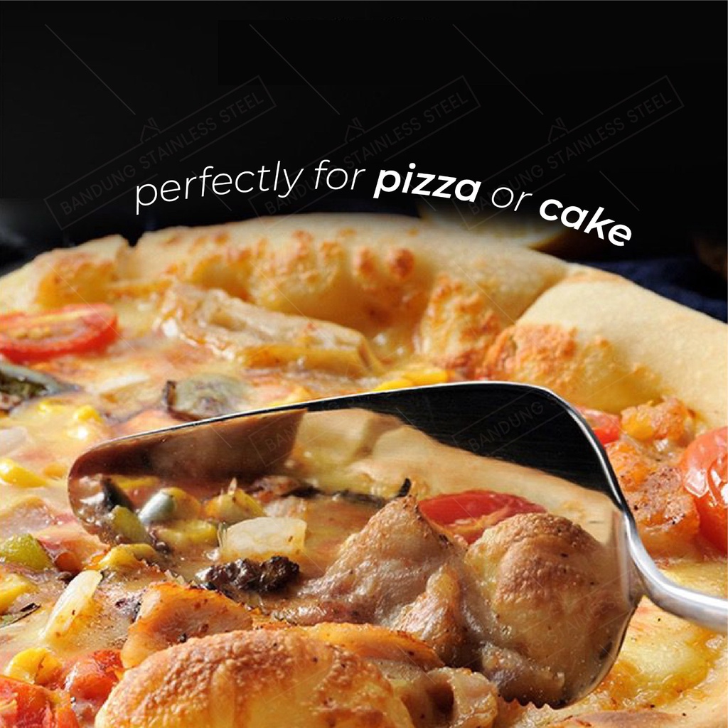 cake shovel sekop scoop kue pizza plate cutlery segitiga stainless pisau