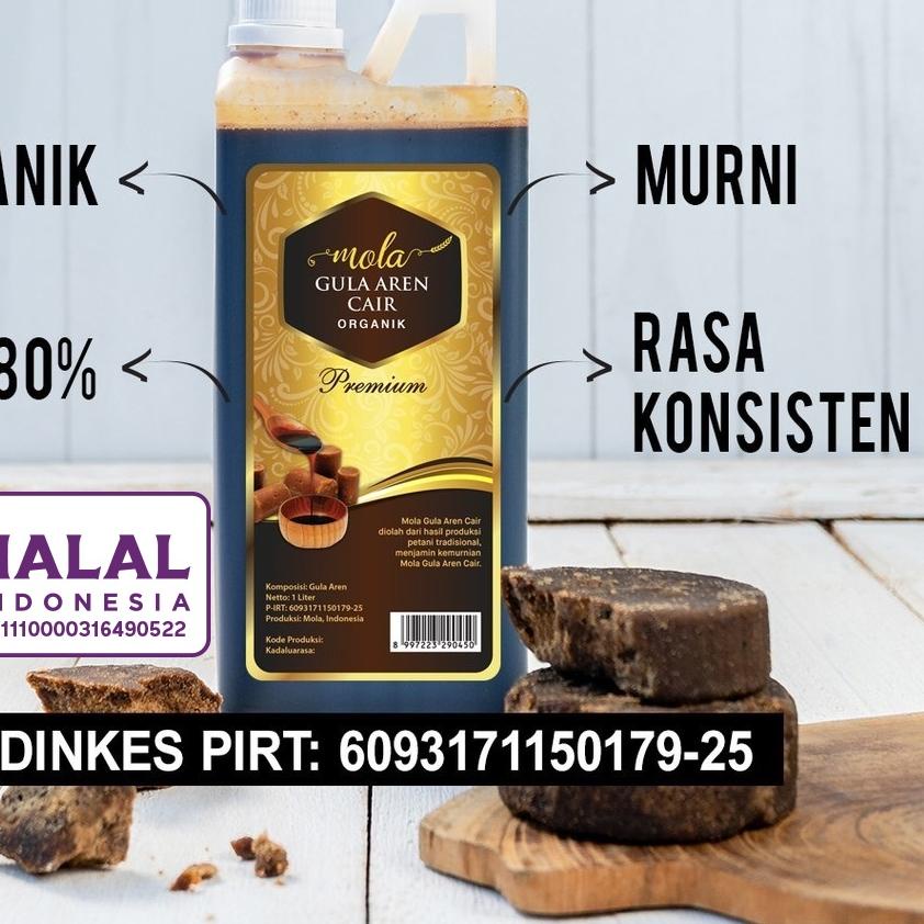 

☋ Mola Gula Aren Cair Premium Organik 1 liter ☇