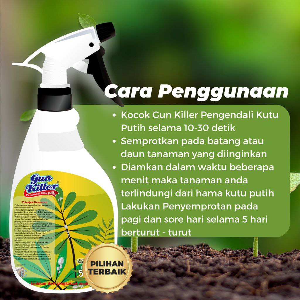 GUN Killer Pengendali Kutu Putih Pada Tanaman Obat Anti Hama Pembasmi Kutu Putih Efektif sangat ampuh