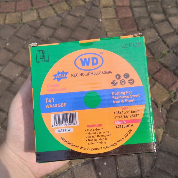 Terlaris Batu Gerinda Potong Wd 4 Inch Per Dus Kecil