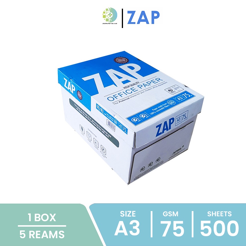 

ZAP Kertas HVS A3 75 gsm 1 BOX 1 DUS Instant