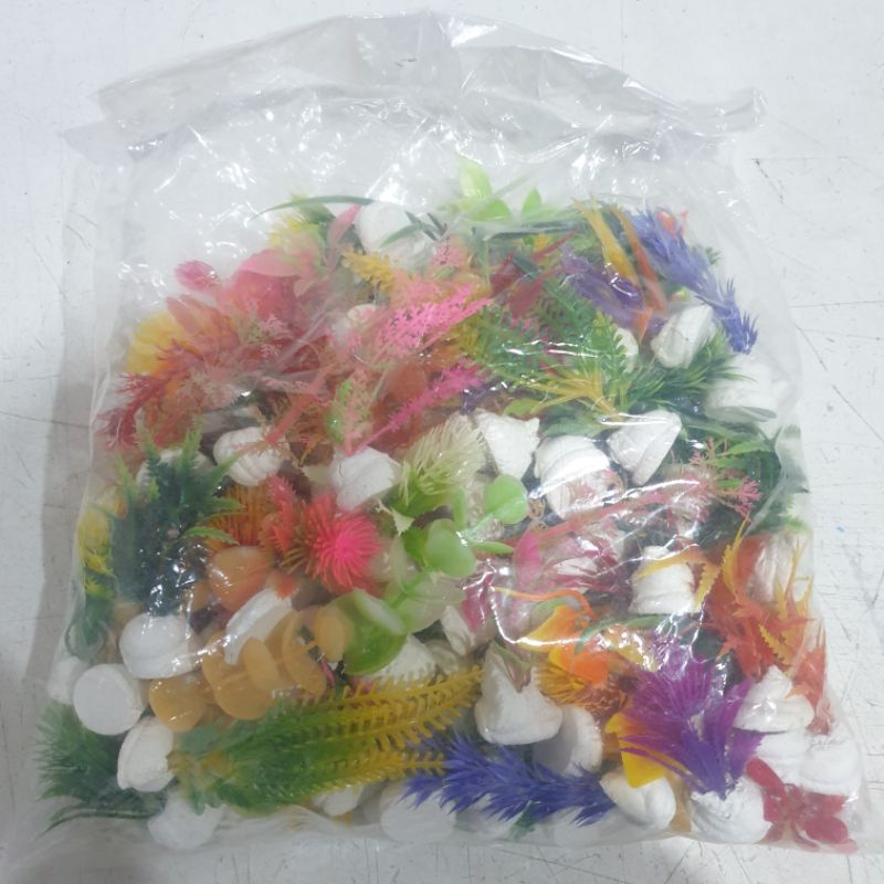 HIASAN AQUARIUM / AQUASCAPE TANAMAN RUMPUT SINTESIS ISI 100 PCS 1 BALL