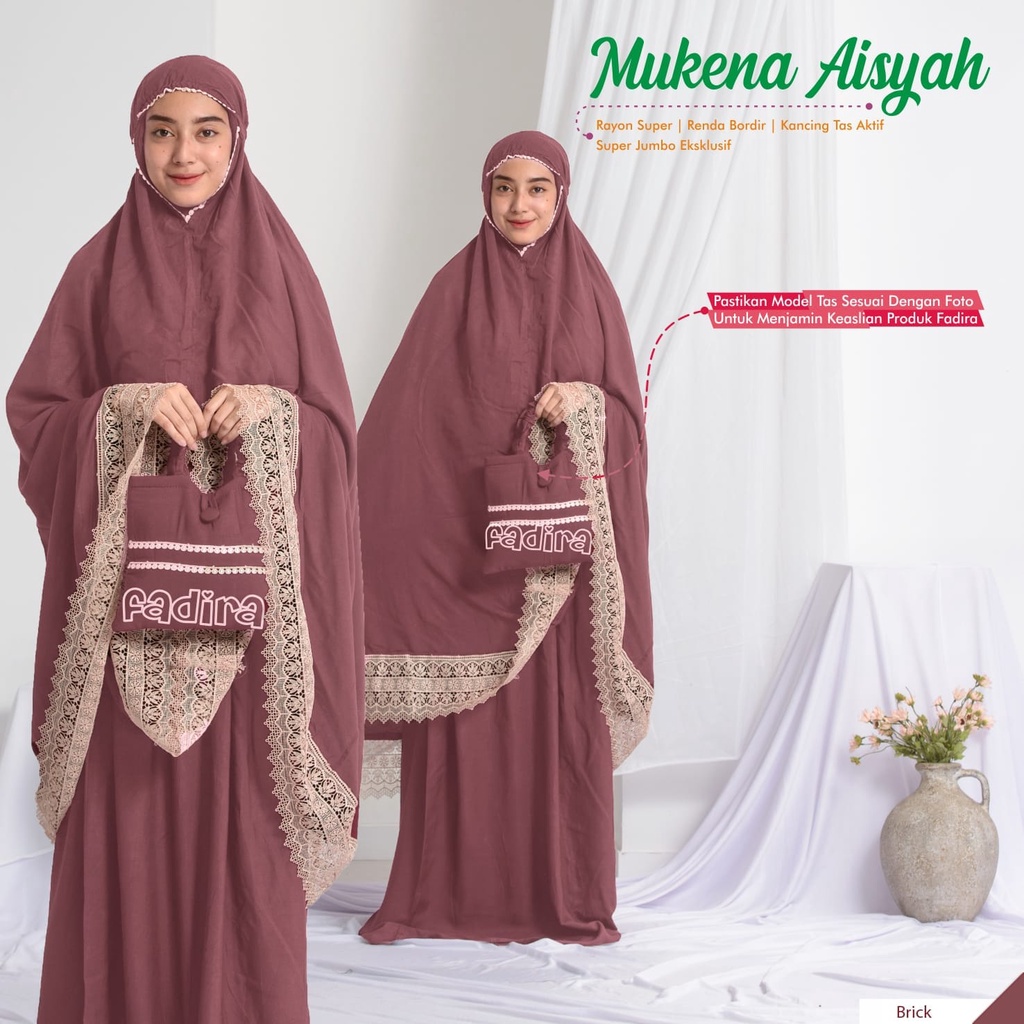 MUKENA PUTIH RENDA -  MUKENA AISYAH BY FADIRA