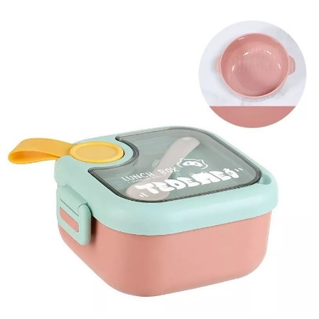 TOKO21--NEW!! KOTAK MAKAN FRIENDLY DINNERWARE LUNCHBOX  KODE 6773 SET FOR KIDS 750ML