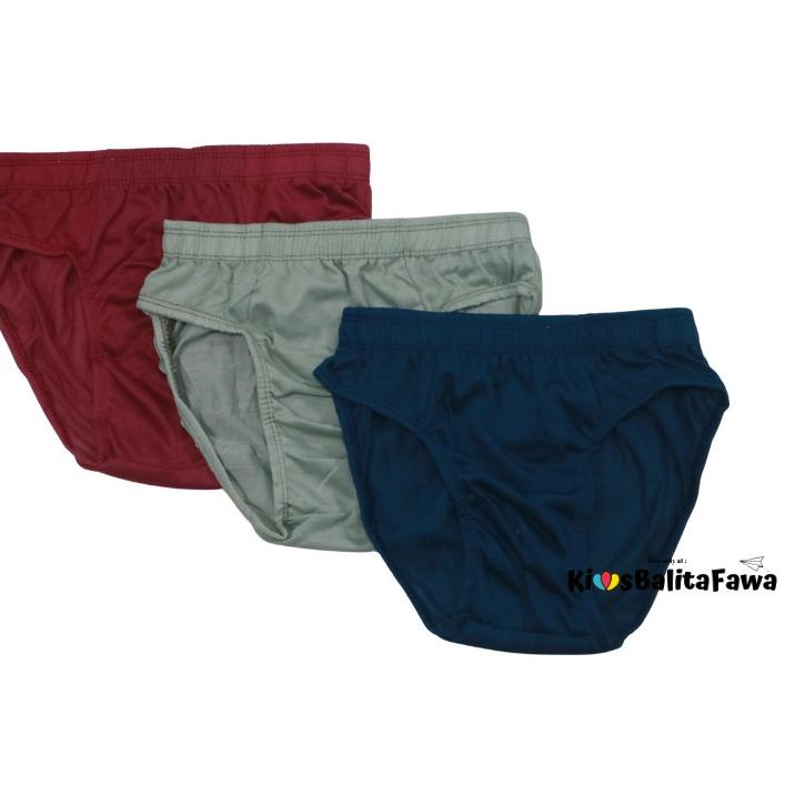 SPECIAL PRICE N40 (ISI 3 PCS) Celana Dalam Laki uk Anak Tanggung 8-12 Tahun / CD Boy Remaja Polos Da