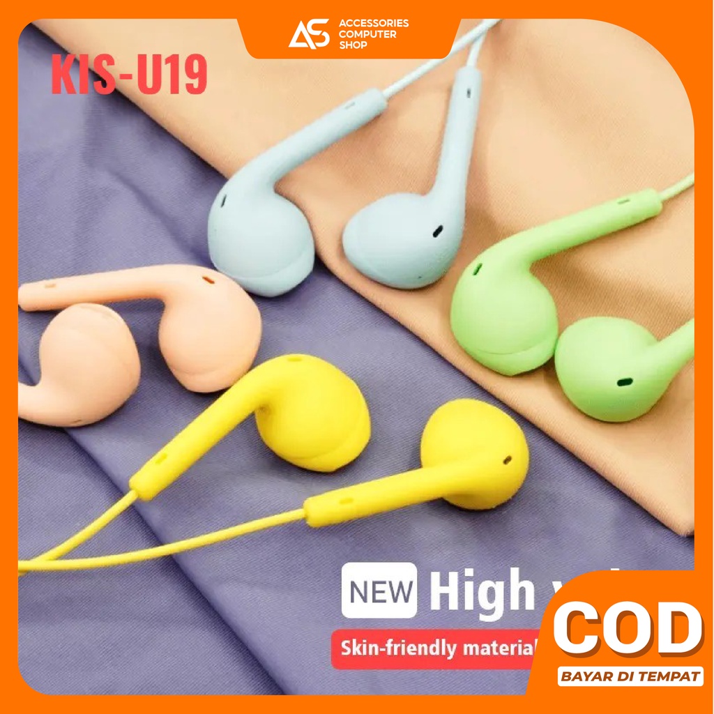 Headset Kisonli Macaron Original KIS-U19 HIFI High Quality Super Bass - ACS