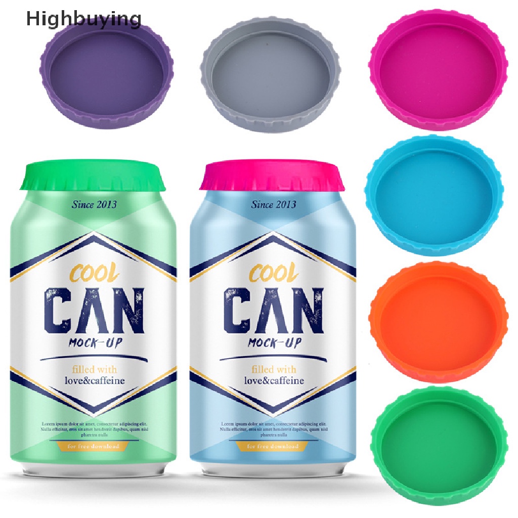 Hbid 1Pcs Soda Lid Cover Multiwarna Pelindung Kaleng Minuman Silicone Can Cover Tutup Botol Bir Tin Can Soda Coke Cap Glory