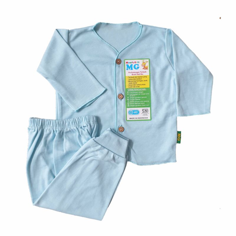 Setelan Bayi Newborn Baju Panjang + Celana Panjang 0-4 m Mom Gift Celana Baju Newborn SNI MG