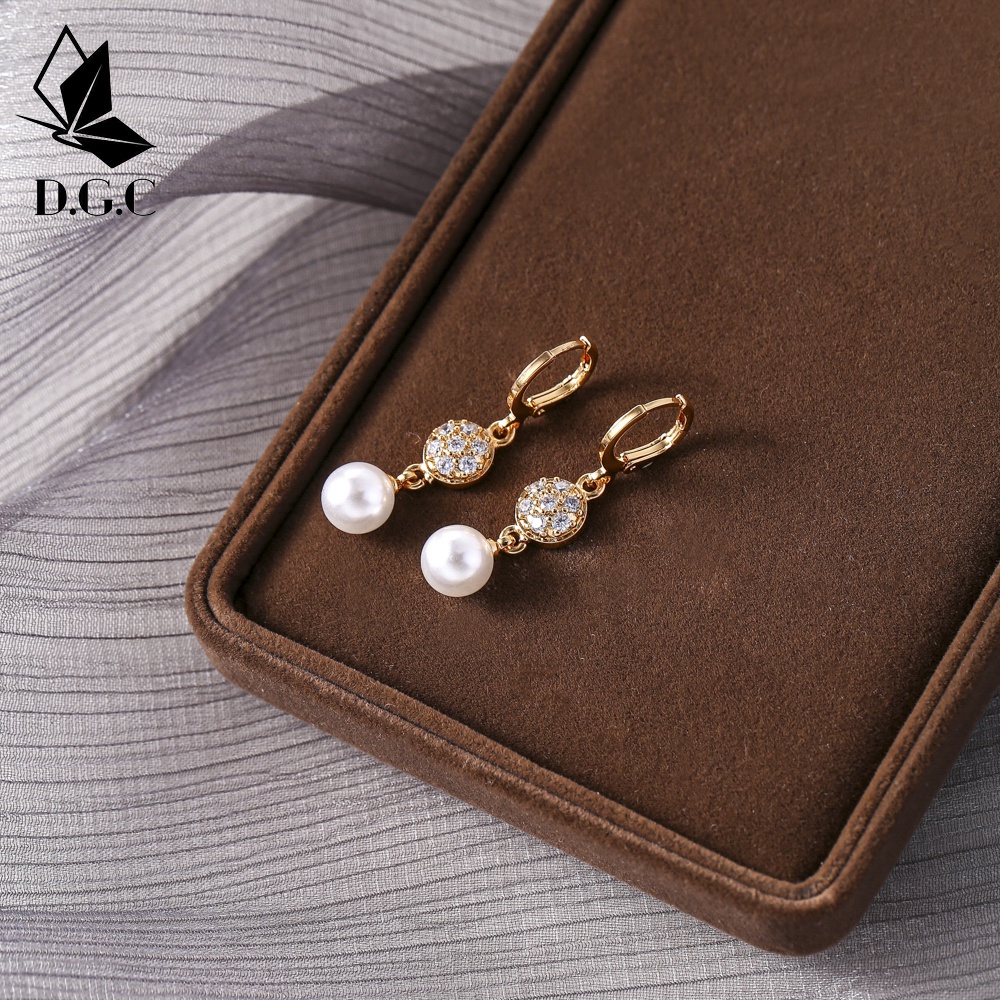 ♥️✅COD✨Anting Mutiara Titanium Wanita Anti Karat Korea Earrings Aksesoris Hijab Perhiasan Murah D170