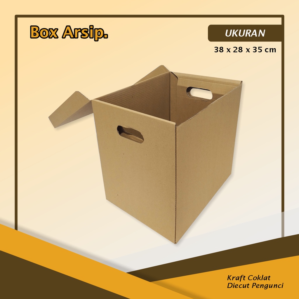 

Kardus/Box Arsip - Ukuran 38 x 28 x 35 Cm