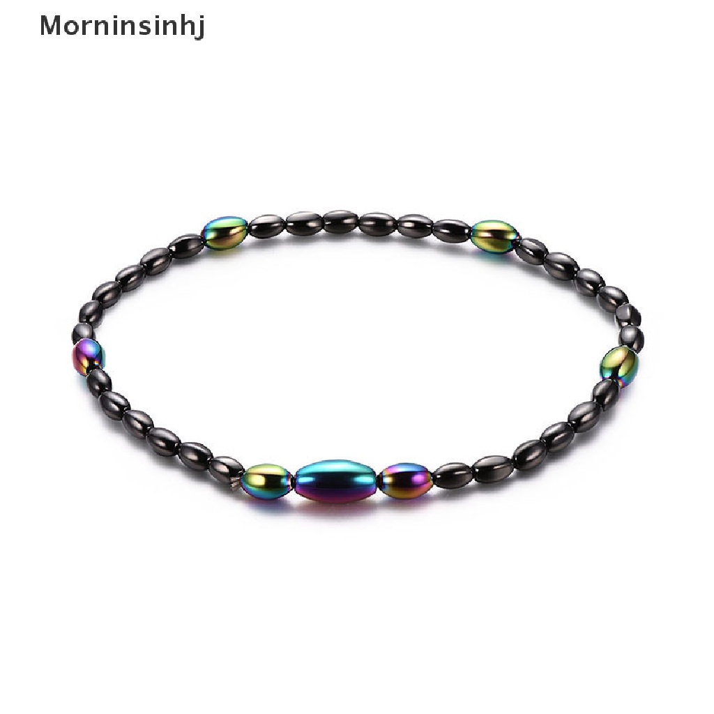 Mornin Magnetic Beads Batu Hematite Perawatan Kesehatan Penurunan Berat Badan Gelang Kaki Perhiasan id