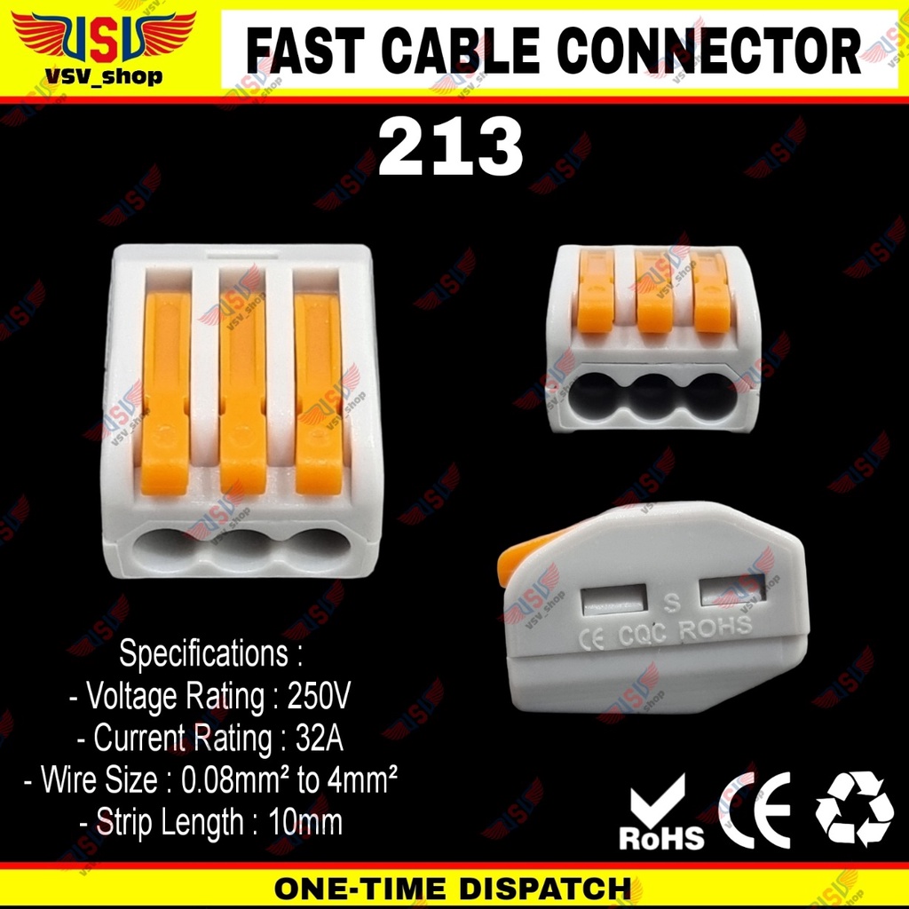 Konektor Kabel Listrik Penyambung Kabel Wago Quick Cable Connector Terminal Block Listrik