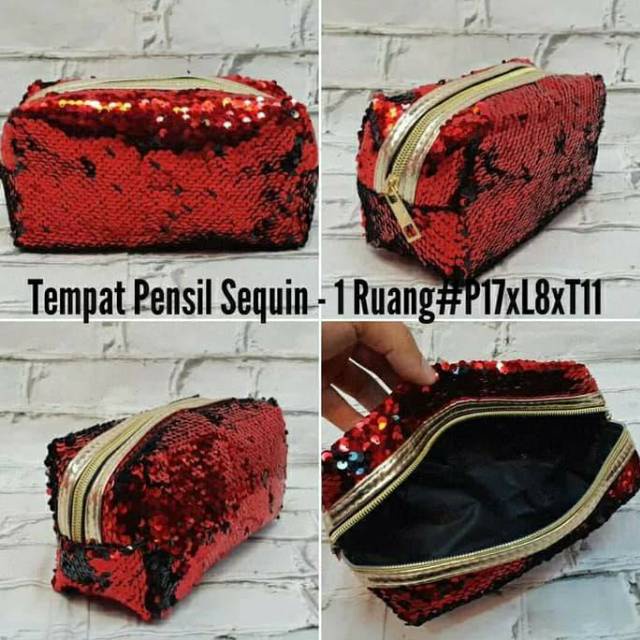 

Terlaris ✨ -Tempat pensil sequin, bs pouch kosmetiq jumbo- 2.2.23