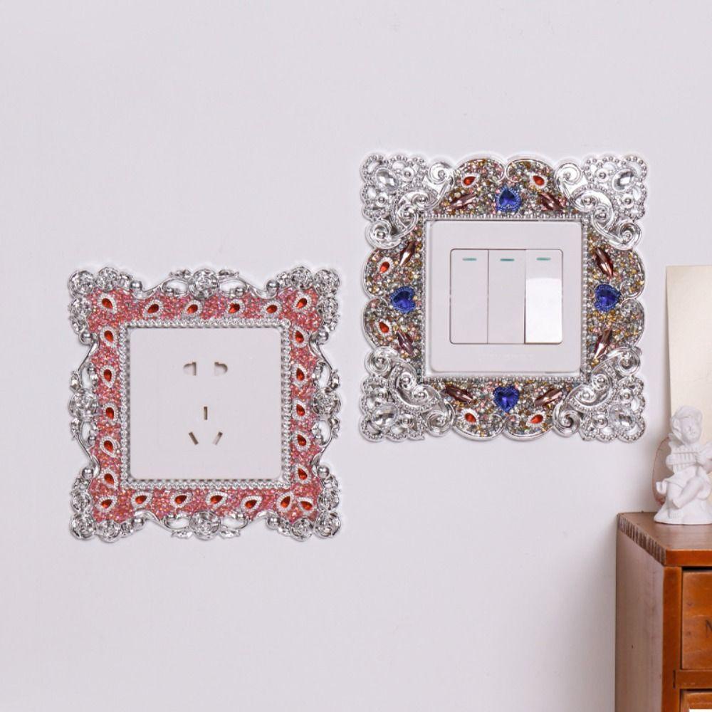 [Elegan] Saklar Stiker Gaya Eropa Fashion Serbaguna Mudah Menggosok Lukisan Yang Dapat Dilepas DIY Art Decals Dekorasi Rumah Saklar Lampu Mural